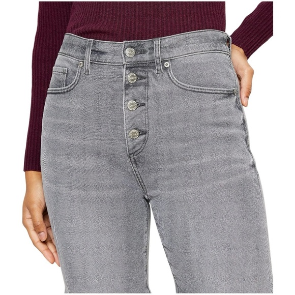 LOFT Size 28/6 Silver Gray Wash Button Fly Slim Pockets Skinny Jeans NWOT - Picture 1 of 6